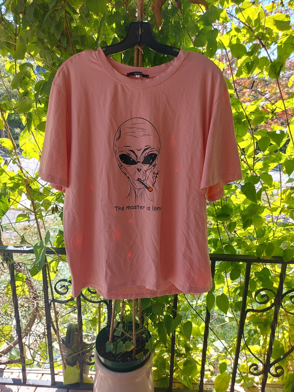 👽 Zaful “The Master Is Lonely” Alien T-Shirt – XL 👽